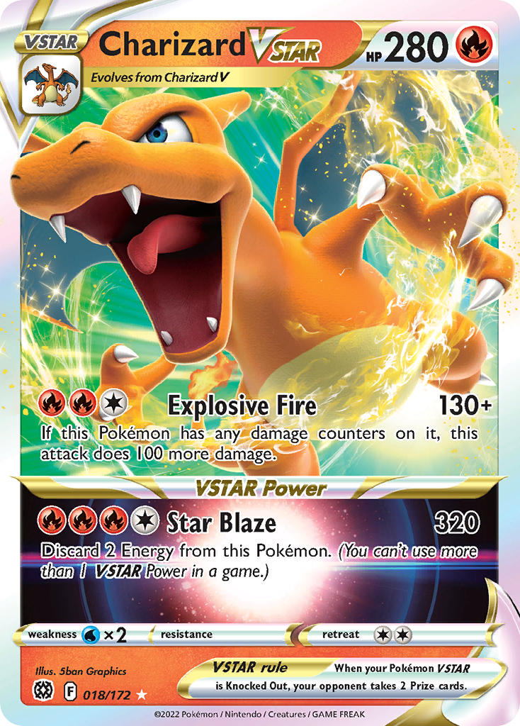 Pokemon TCG Charizard VSTAR 018/172 - Brilliant Stars