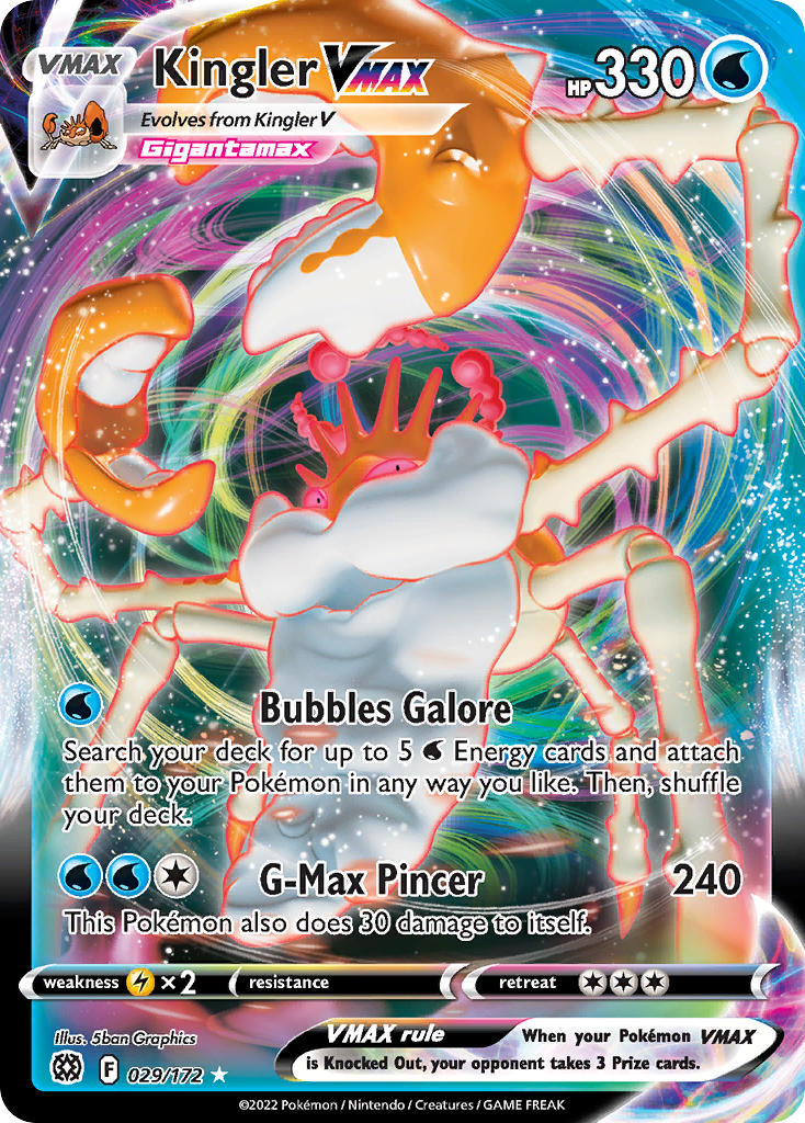 Pokemon TCG Kingler VMAX 029/172 - Brilliant Stars