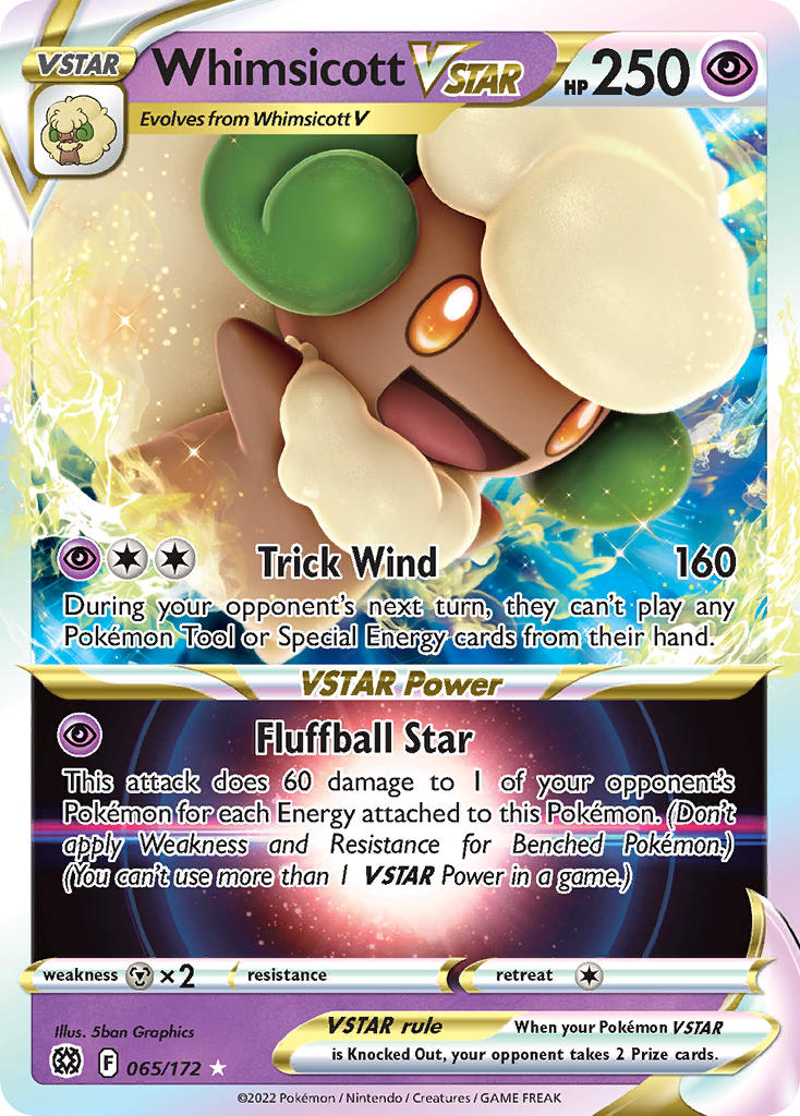 Pokemon TCG Whimsicott VSTAR 065/172 - Brilliant Stars