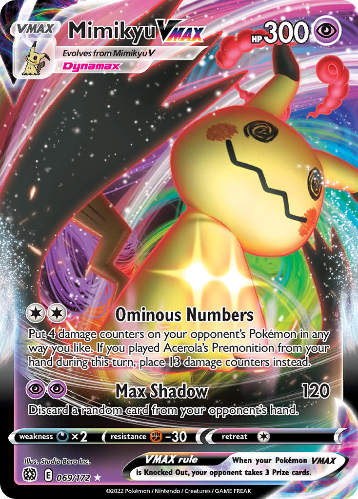 Pokemon TCG Mimikyu VMAX 069/172 - Brilliant Stars