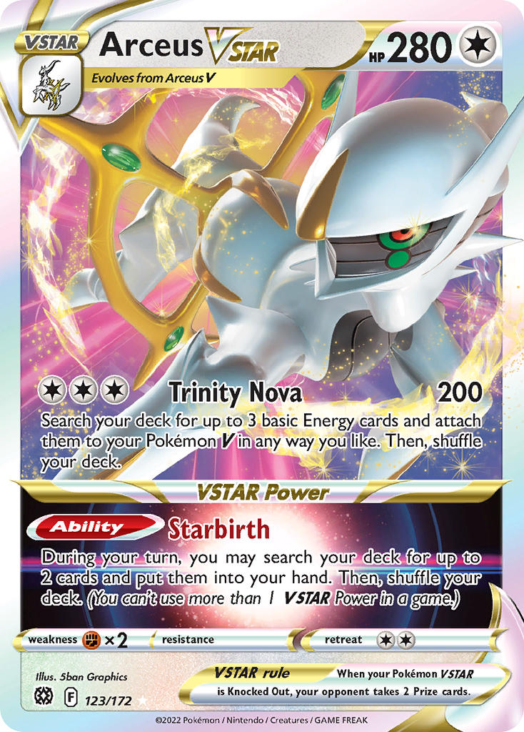 Pokemon TCG Arceus VSTAR 123/172 - Brilliant Stars