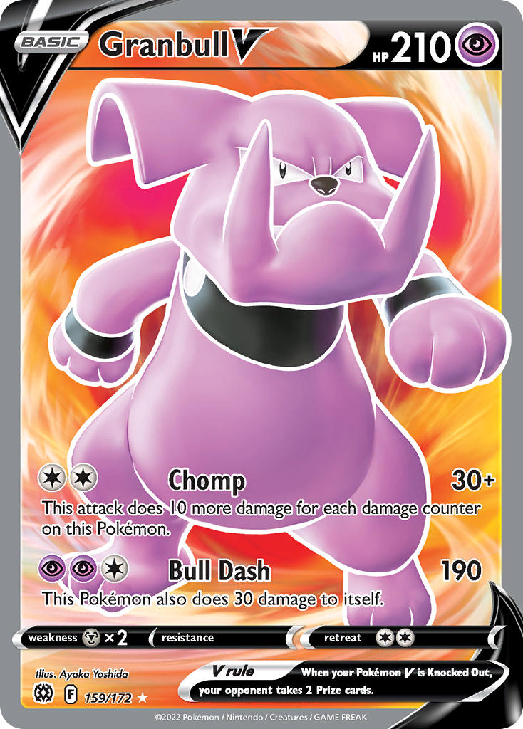 Pokemon TCG Granbull V 159/172 - Brilliant Stars