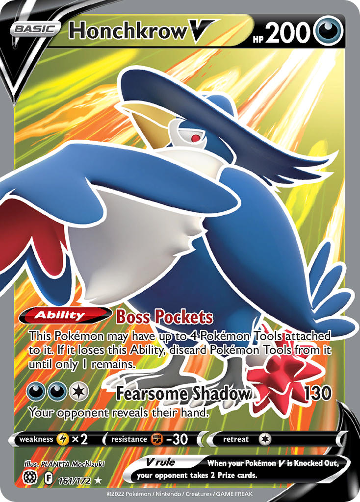 Pokemon TCG Honchkrow V 161/172 - Brilliant Stars
