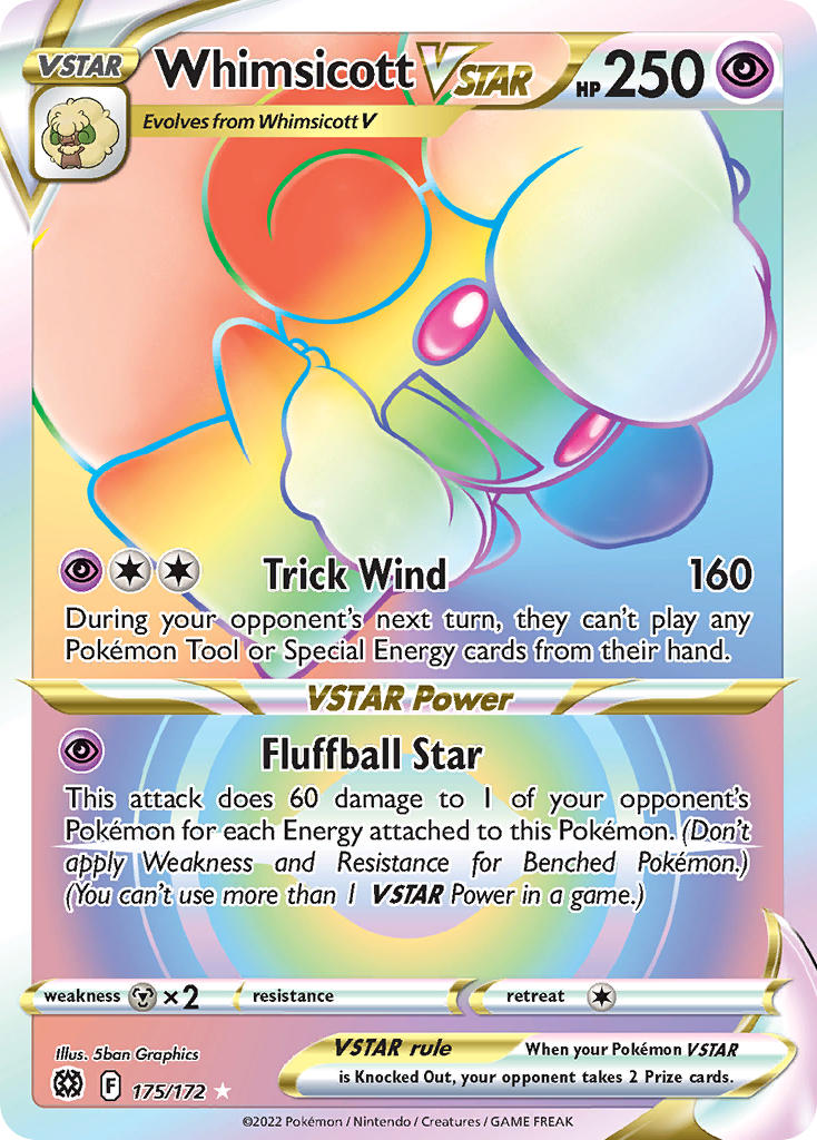 Pokemon TCG Whimsicott VSTAR 175/172 - Brilliant Stars