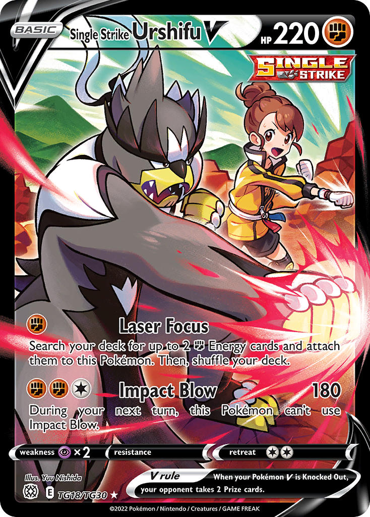 Pokemon TCG Single Strike Urshifu V TG18/TG30 - Brilliant Stars