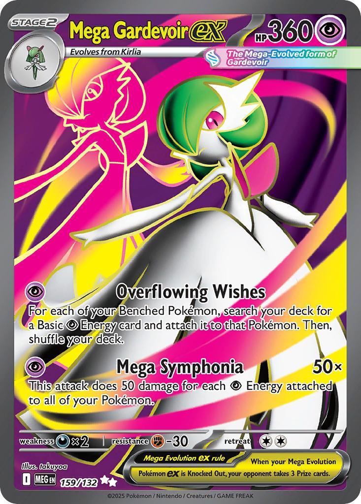 Mega Gardevoir ex 159/132 Mega Evolution Pokémon card | Pokebundles Ireland