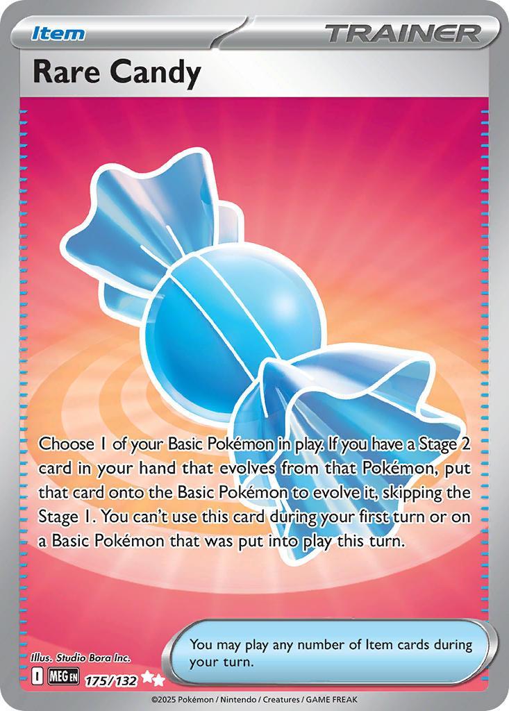 Rare Candy 175/132 Mega Evolution Pokémon card | Pokebundles Ireland