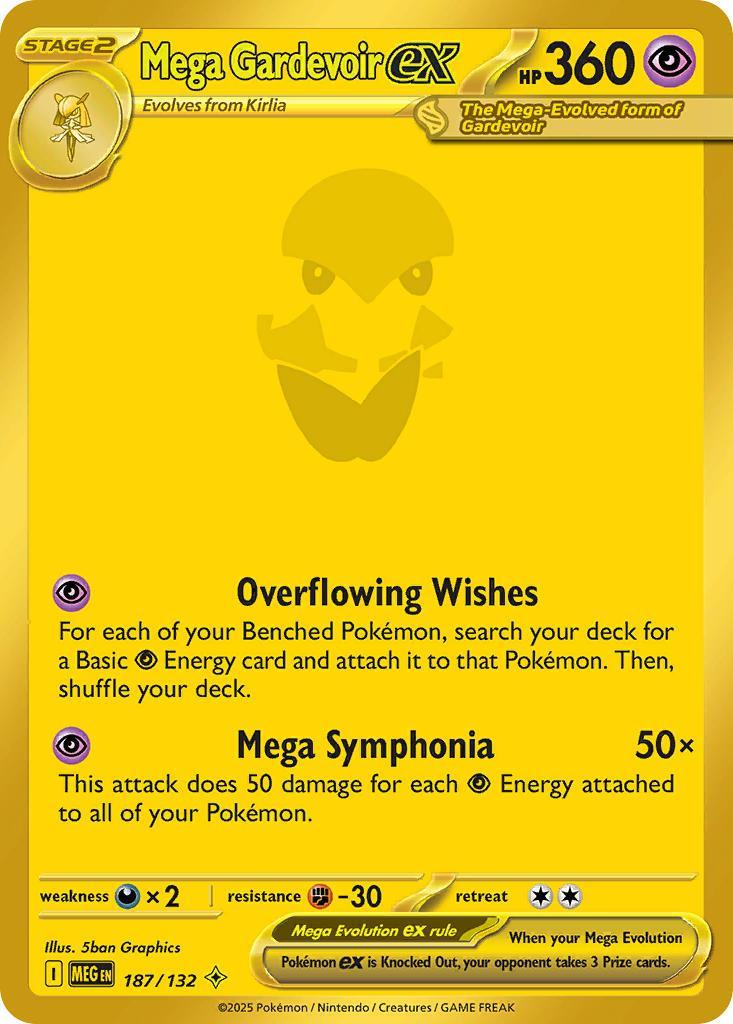 Mega Gardevoir ex 187/132 Mega Evolution Pokémon card | Pokebundles Ireland