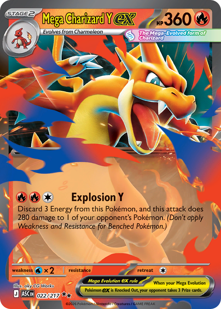 Pokemon TCG Mega Charizard Y ex 022/217 - Ascended Heroes