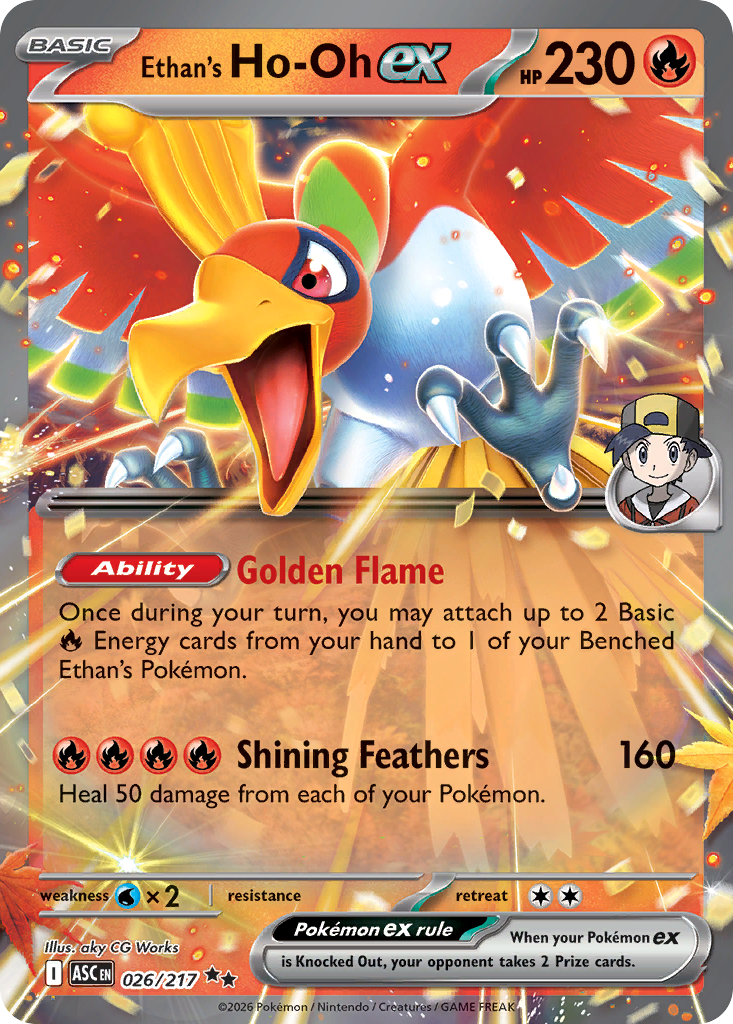 Pokemon TCG Ethan's Ho-Oh ex 026/217 - Ascended Heroes
