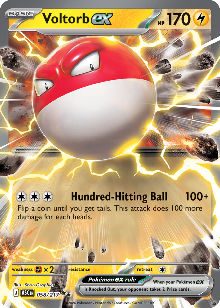 Pokemon TCG Voltorb ex 058/217 - Ascended Heroes