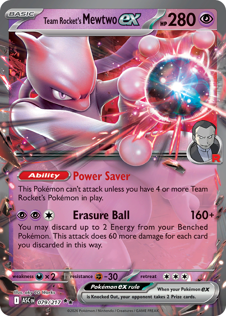 Pokemon TCG Team Rocket's Mewtwo ex 079/217 - Ascended Heroes