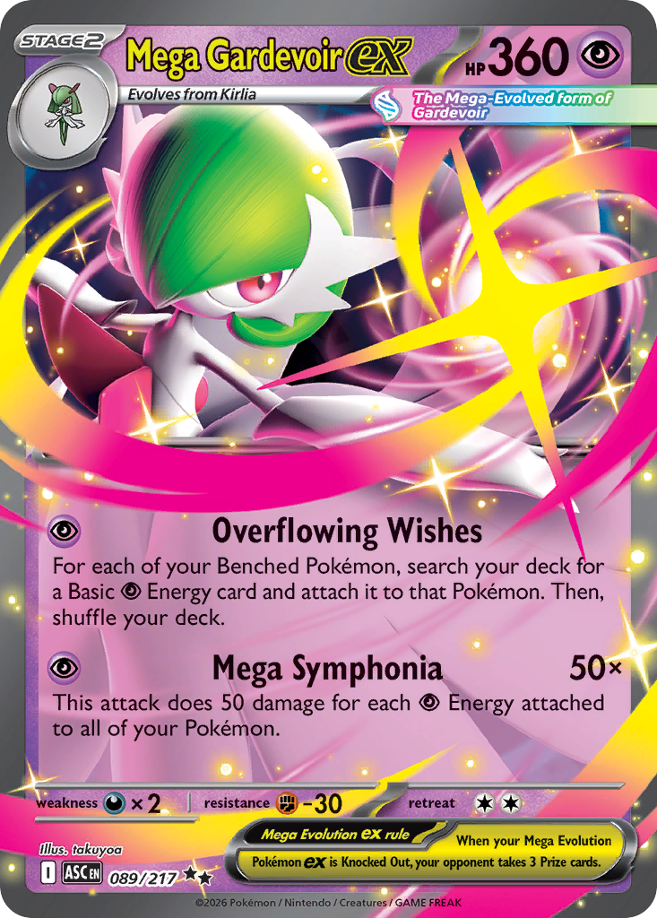 Pokemon TCG Mega Gardevoir ex 089/217 - Ascended Heroes