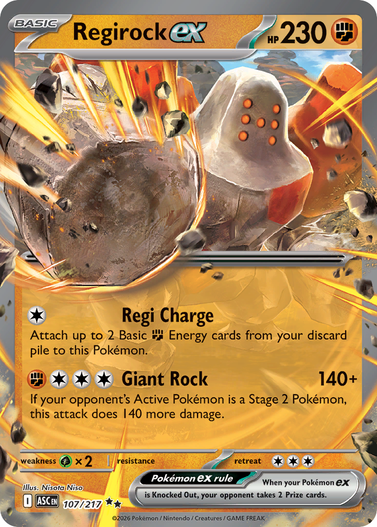 Pokemon TCG Regirock ex 107/217 - Ascended Heroes