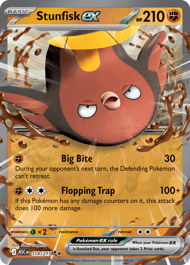 Pokemon TCG Stunfisk ex 114/217 - Ascended Heroes