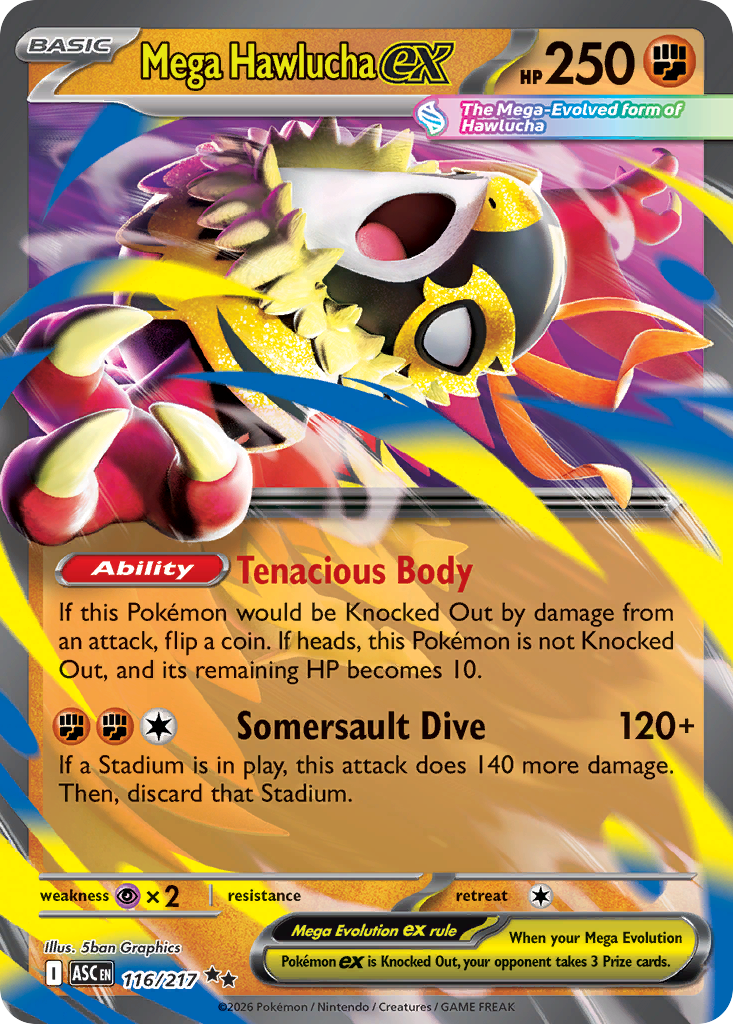 Pokemon TCG Mega Hawlucha ex 116/217 - Ascended Heroes