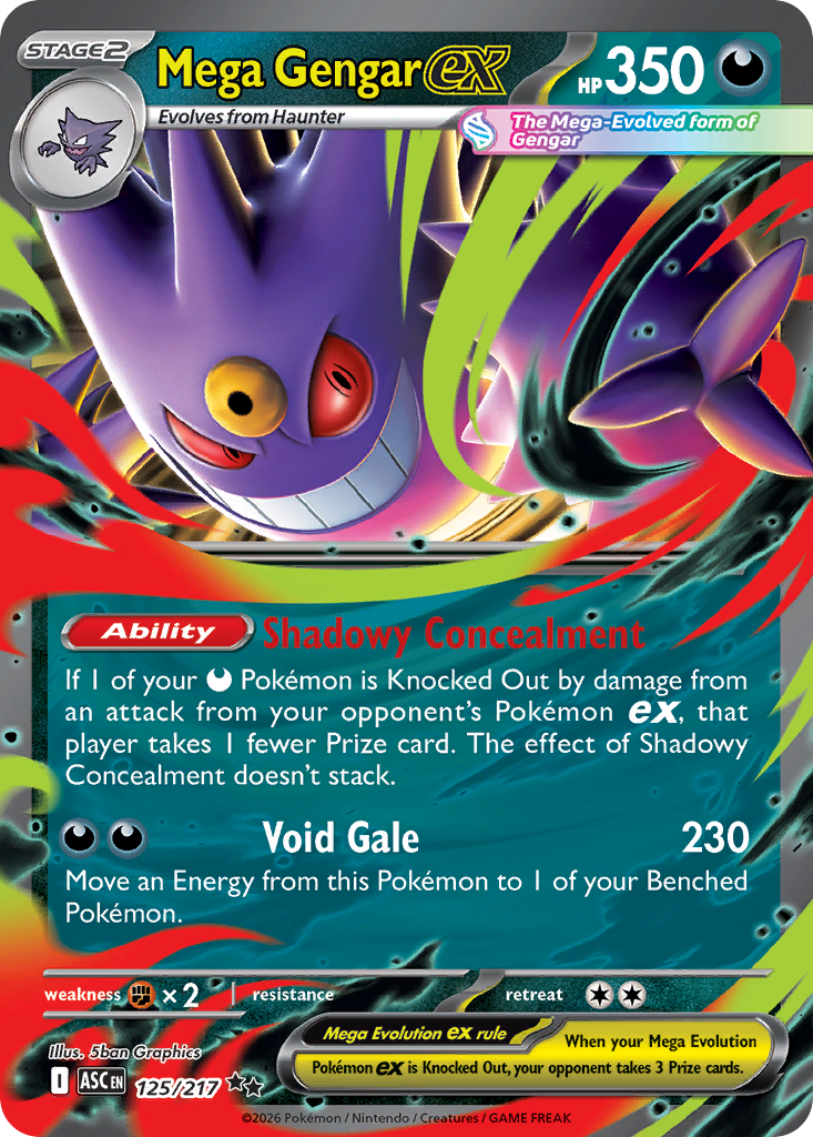 Pokemon TCG Mega Gengar ex 125/217 - Ascended Heroes