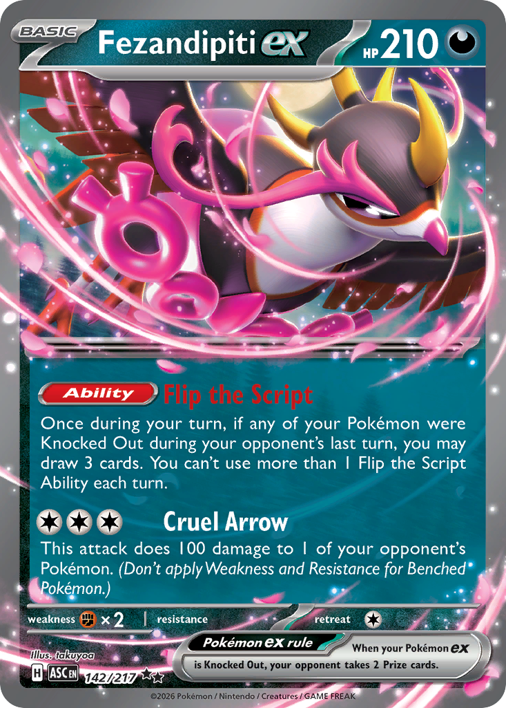 Pokemon TCG Fezandipiti ex 142/217 - Ascended Heroes