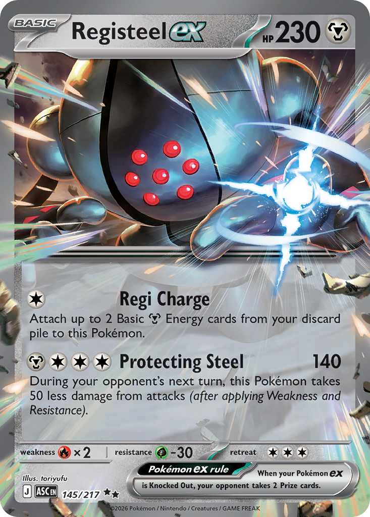 Pokemon TCG Registeel ex 145/217 - Ascended Heroes