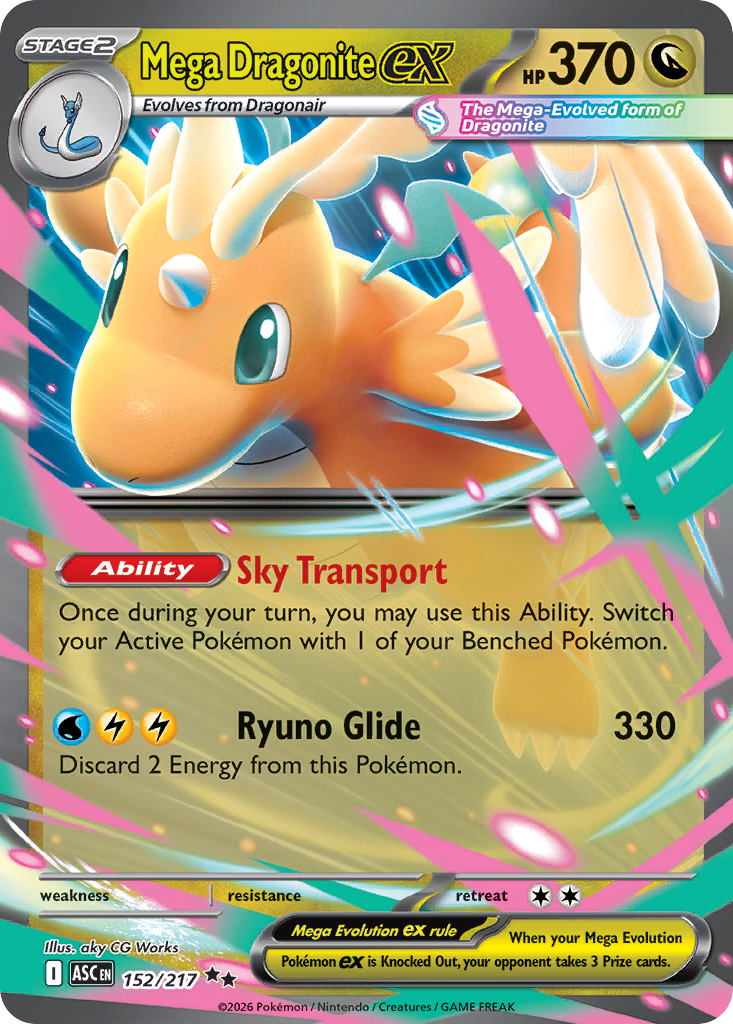 Pokemon TCG Mega Dragonite ex 152/217 - Ascended Heroes