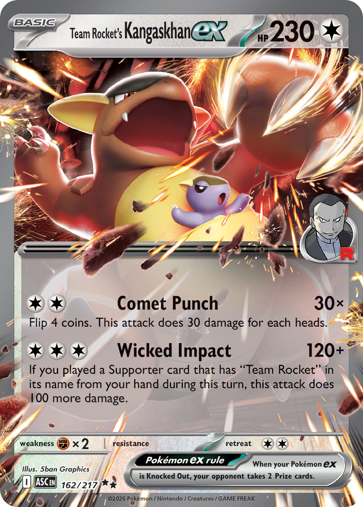 Pokemon TCG Team Rocket's Kangaskhan ex 162/217 - Ascended Heroes