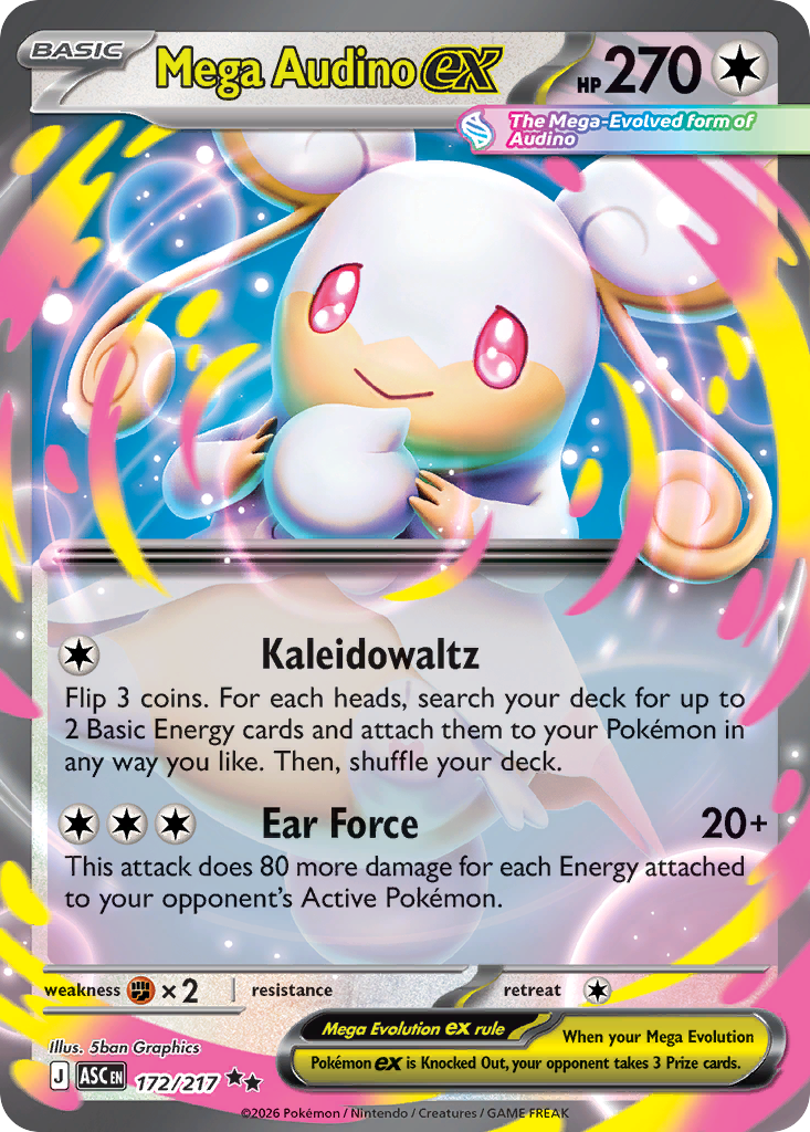 Pokemon TCG Mega Audino ex 172/217 - Ascended Heroes