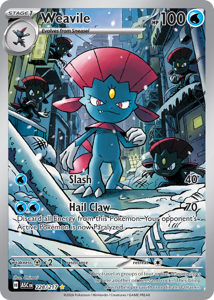 Pokemon TCG Weavile 228/217 - Ascended Heroes