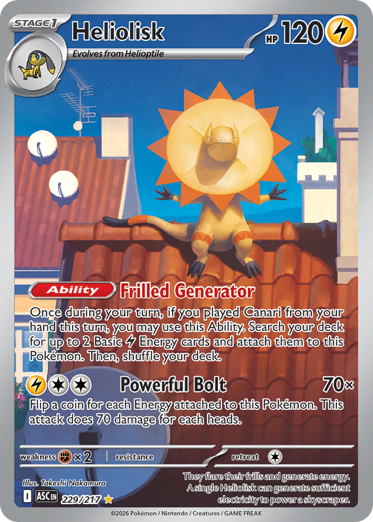 Pokemon TCG Heliolisk 229/217 - Ascended Heroes
