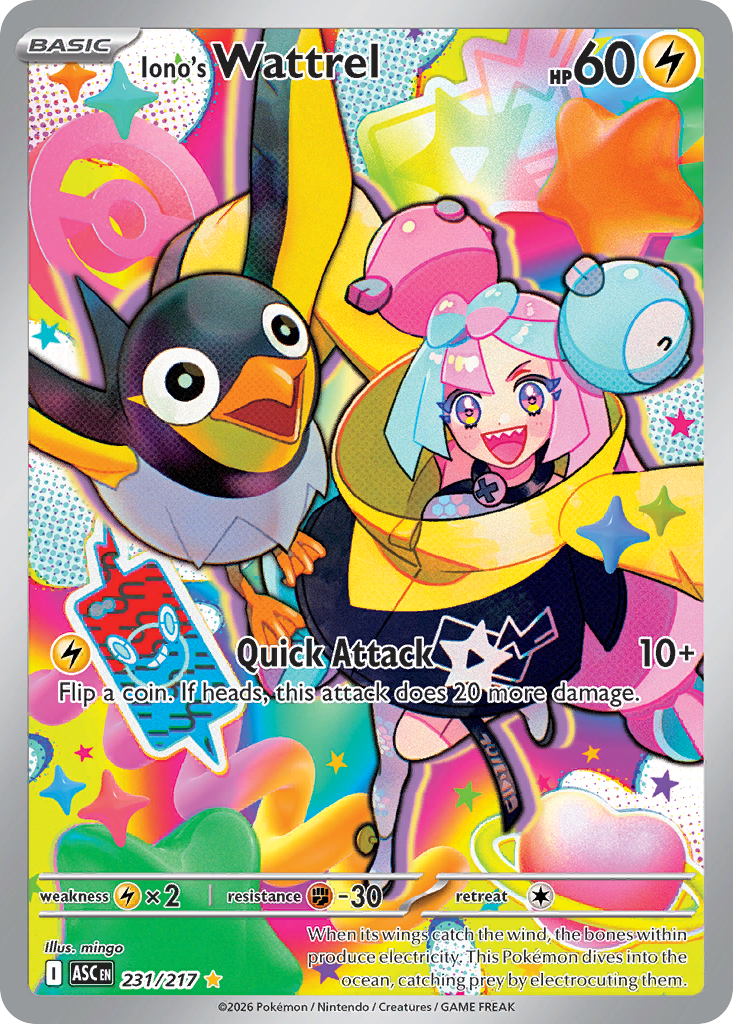 Pokemon TCG Iono's Wattrel 231/217 - Ascended Heroes