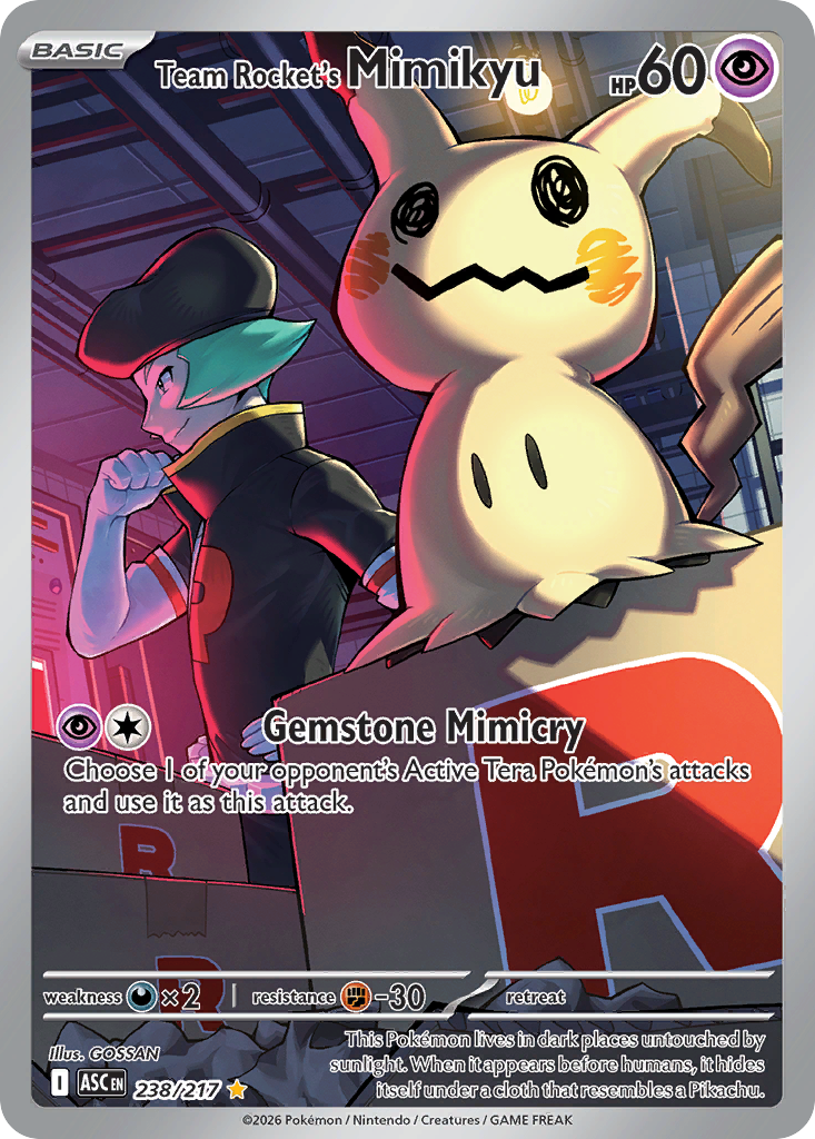 Pokemon TCG Team Rocket's Mimikyu 238/217 - Ascended Heroes