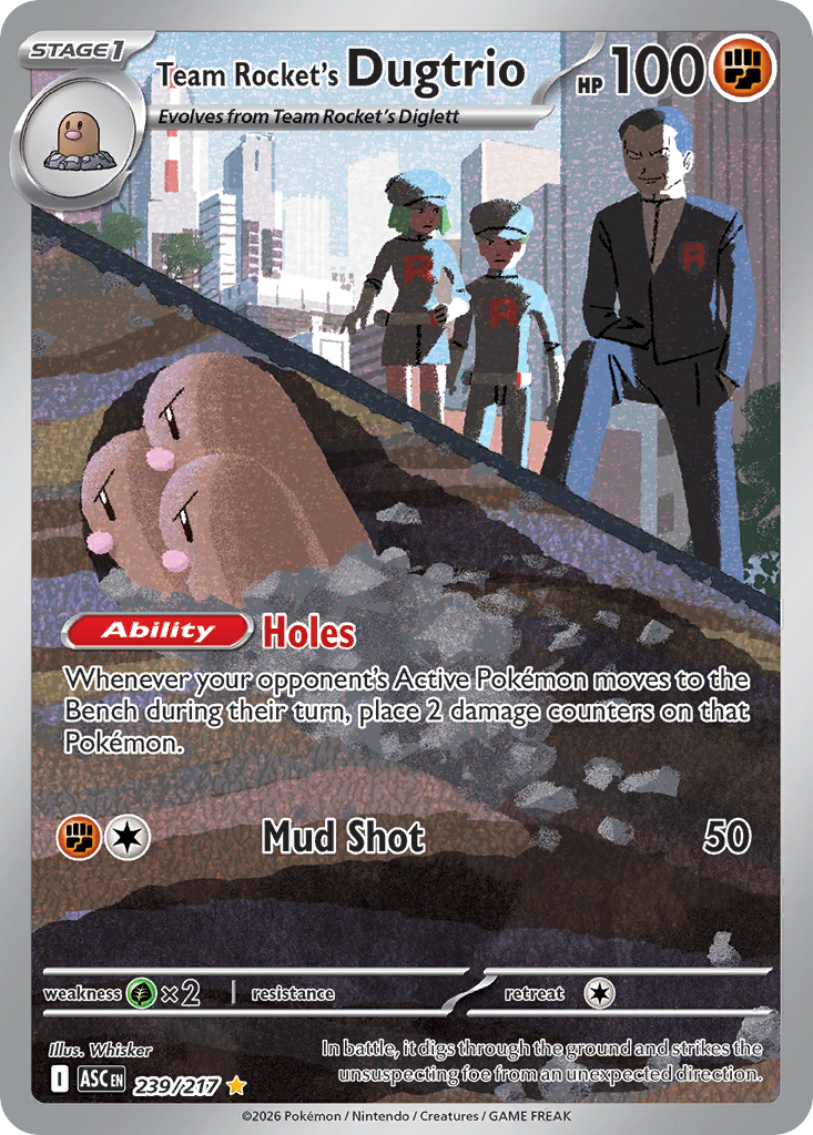 Pokemon TCG Team Rocket's Dugtrio 239/217 - Ascended Heroes
