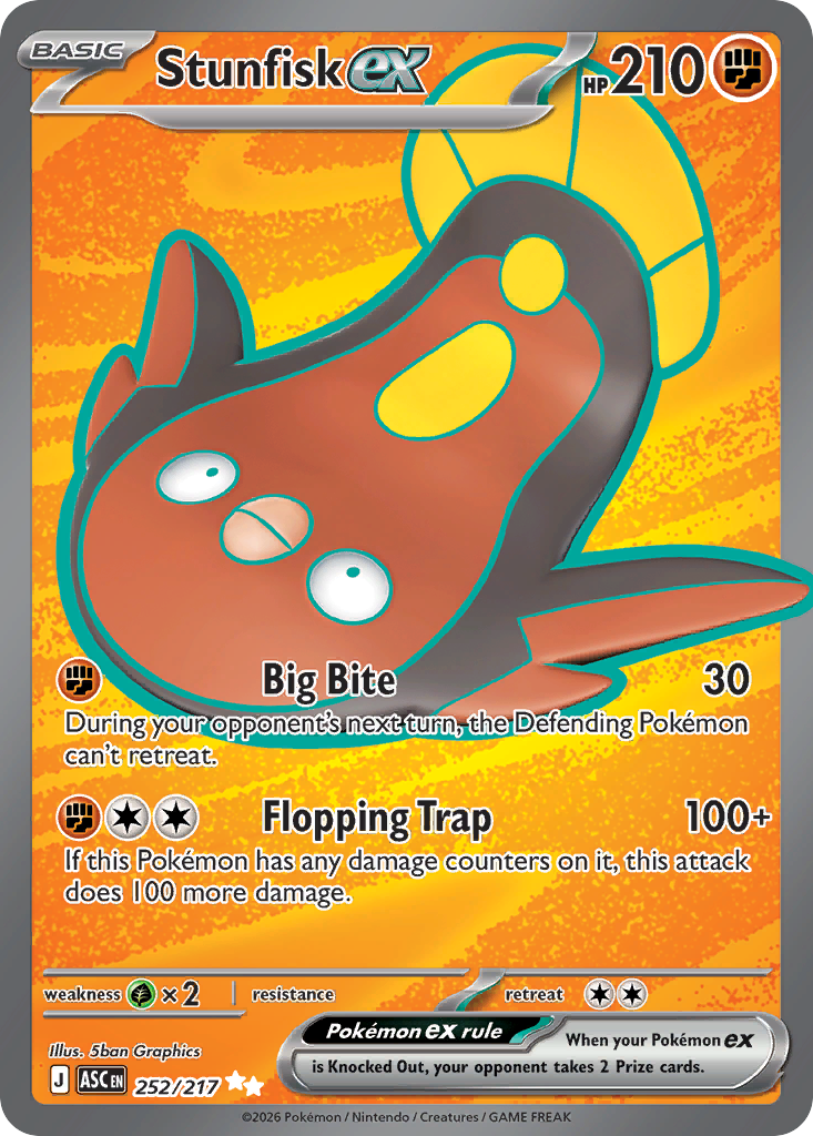 Pokemon TCG Stunfisk ex 252/217 - Ascended Heroes
