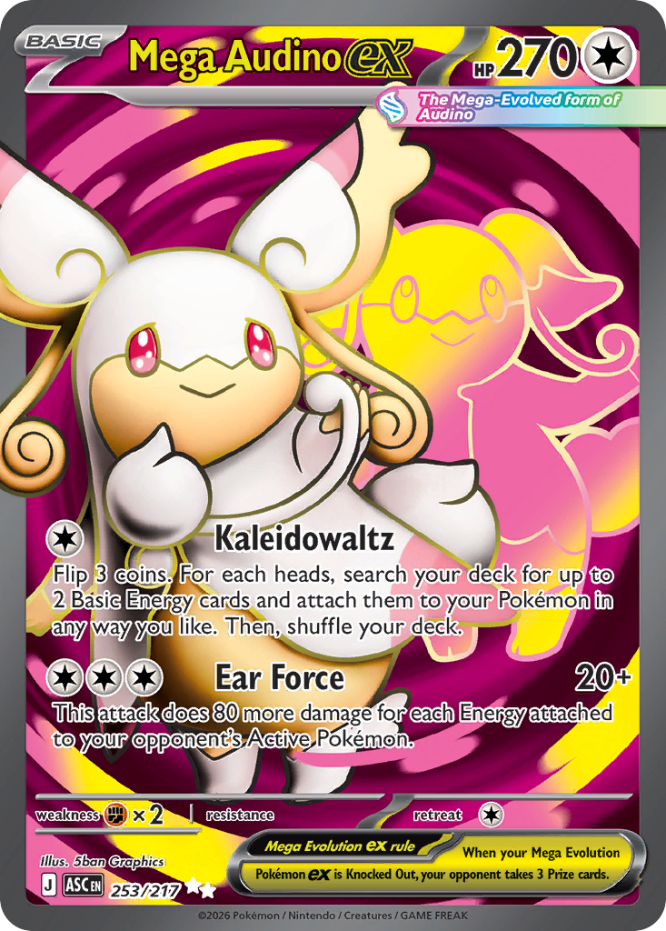 Pokemon TCG Mega Audino ex 253/217 - Ascended Heroes