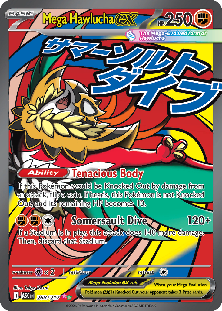 Pokemon TCG Mega Hawlucha ex 268/217 - Ascended Heroes