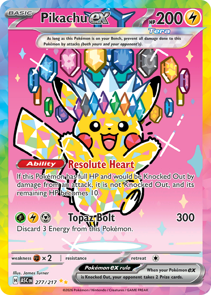 Pokemon TCG Pikachu ex 277/217 - Ascended Heroes