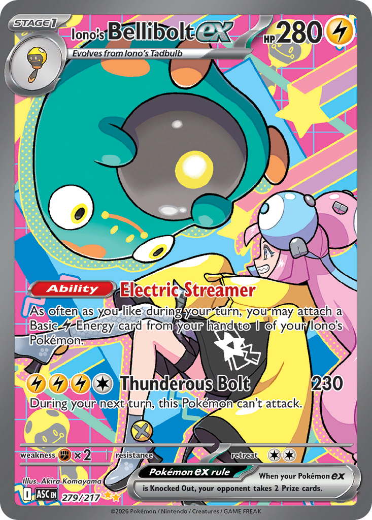Pokemon TCG Iono's Bellibolt ex 279/217 - Ascended Heroes