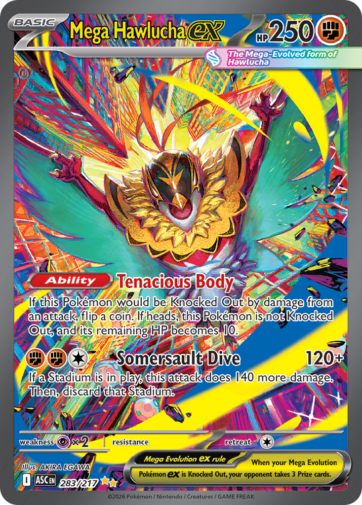 Pokemon TCG Mega Hawlucha ex 283/217 - Ascended Heroes