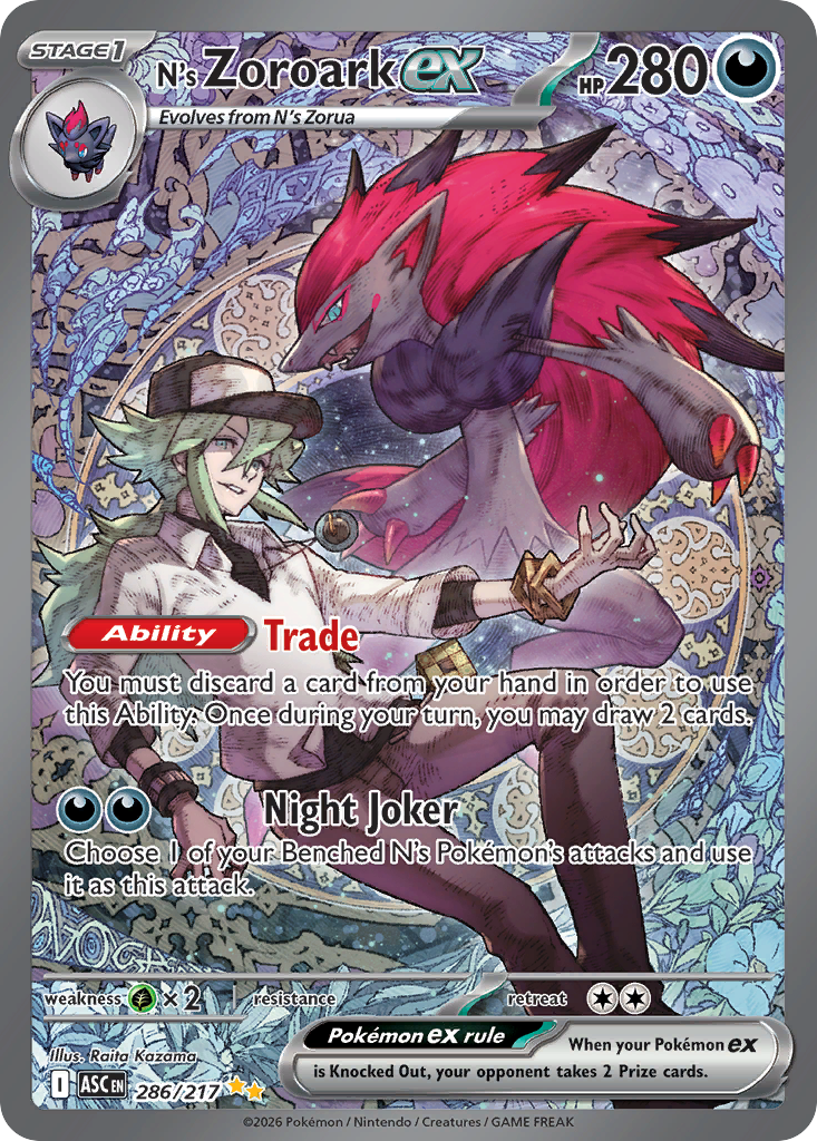 Pokemon TCG N's Zoroark ex 286/217 - Ascended Heroes