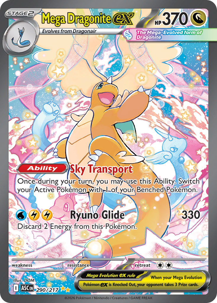 Pokemon TCG Mega Dragonite ex 290/217 - Ascended Heroes
