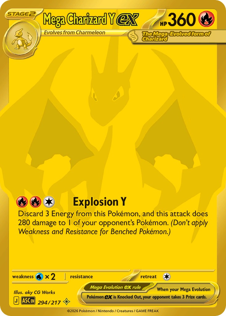 Pokemon TCG Mega Charizard Y ex 294/217 - Ascended Heroes
