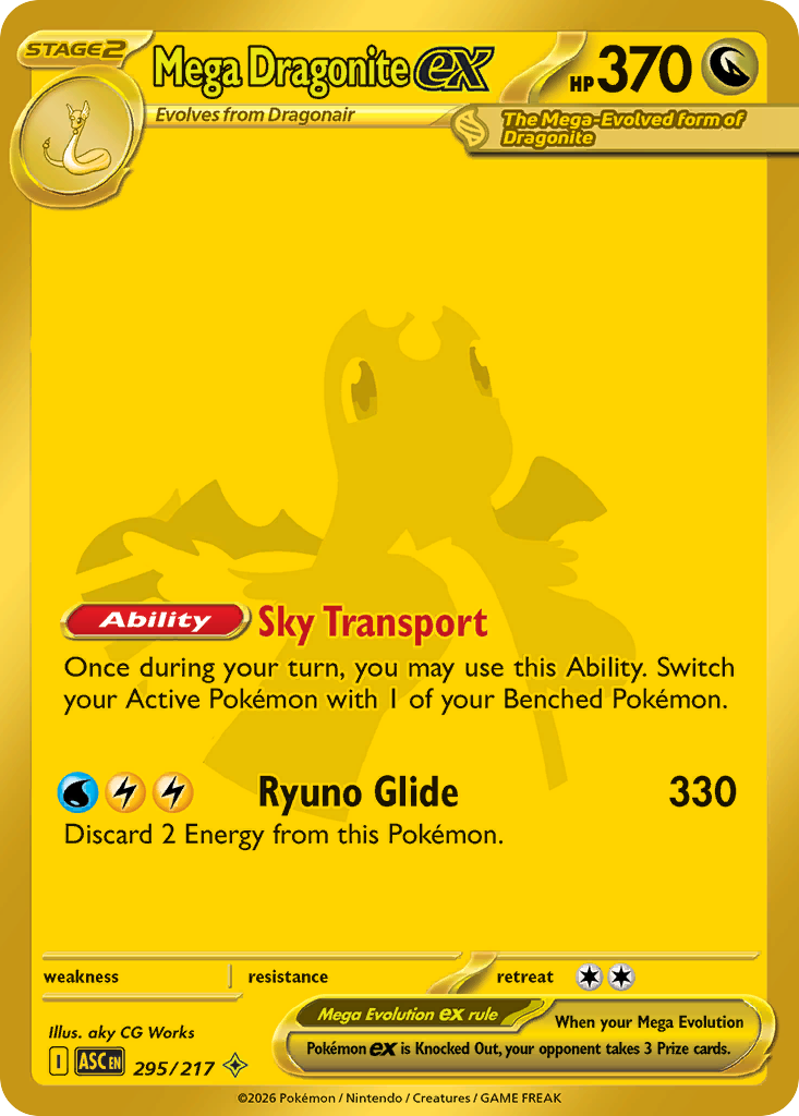 Pokemon TCG Mega Dragonite ex 295/217 - Ascended Heroes