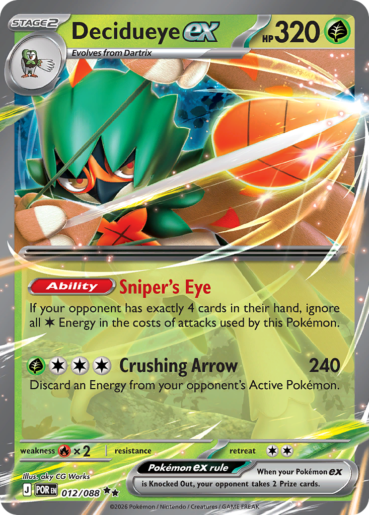 Pokemon TCG Decidueye ex 012/088 - Perfect Order