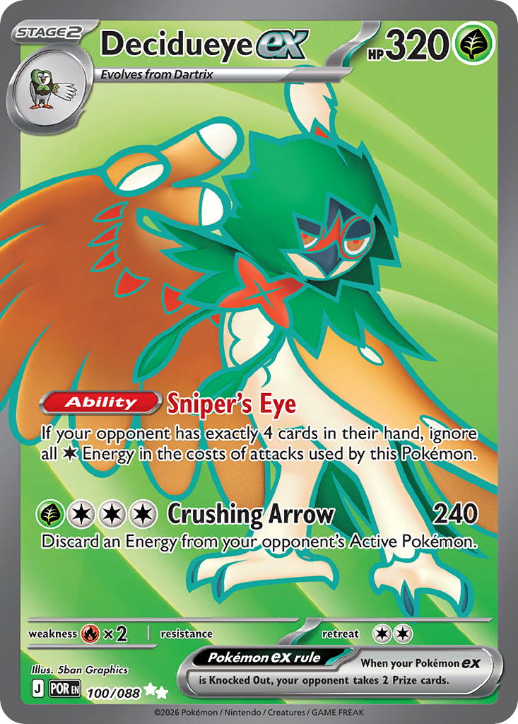 Pokemon TCG Decidueye ex 100/088 - Perfect Order