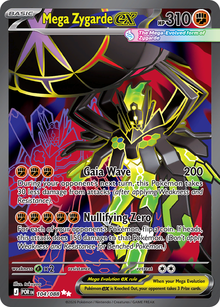 Pokemon TCG Mega Zygarde ex 104/088 - Perfect Order