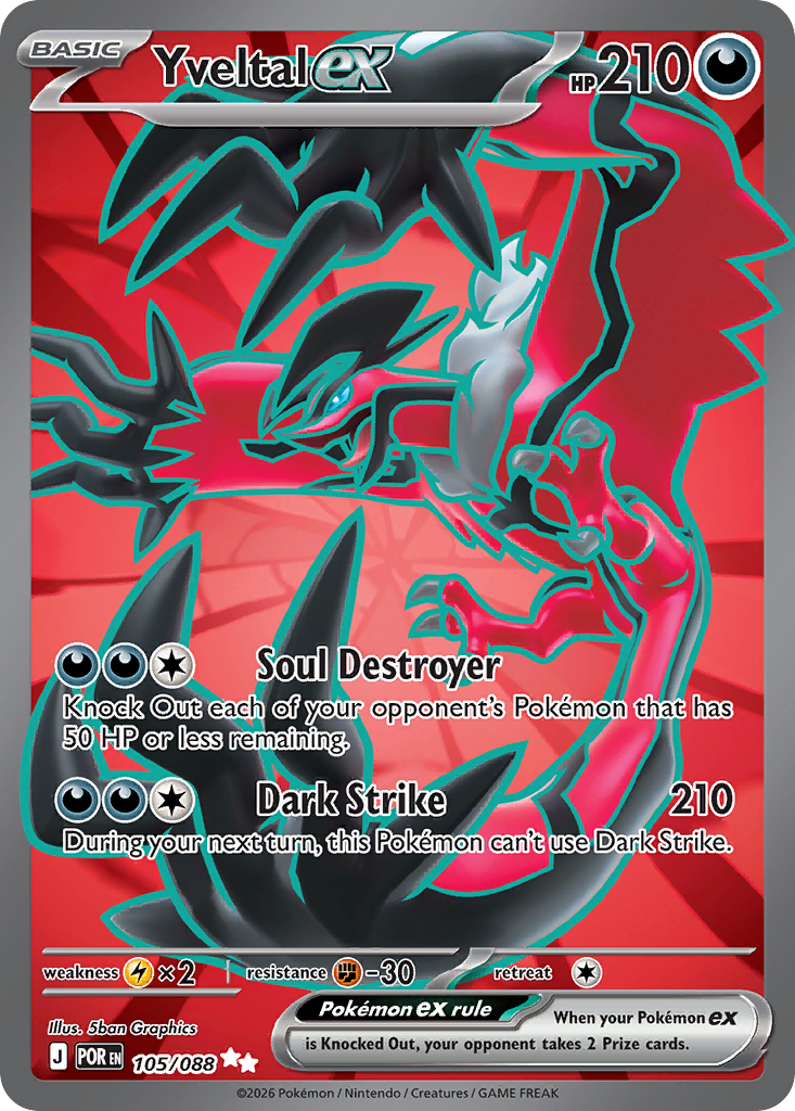 Pokemon TCG Yveltal ex 105/088 - Perfect Order