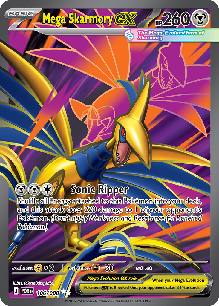 Pokemon TCG Mega Skarmory ex 106/088 - Perfect Order
