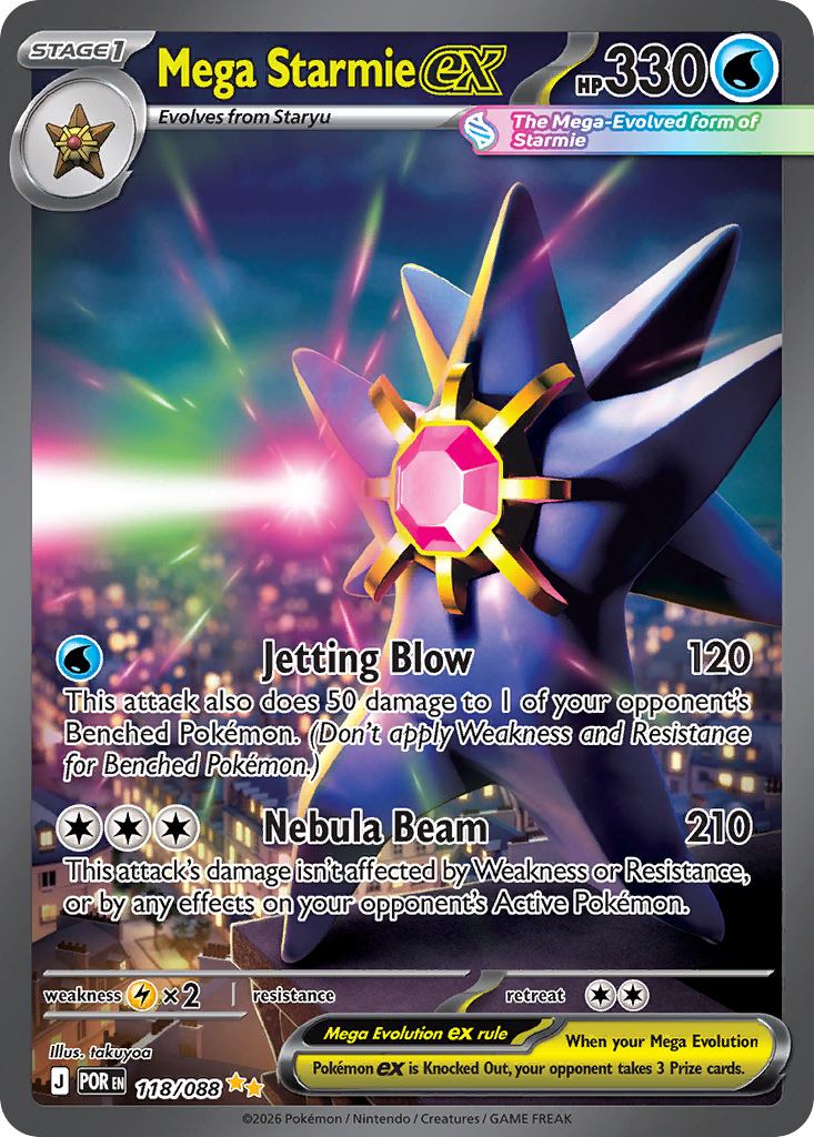 Pokemon TCG Mega Starmie ex 118/088 - Perfect Order