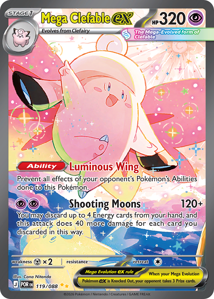 Pokemon TCG Mega Clefable ex 119/088 - Perfect Order