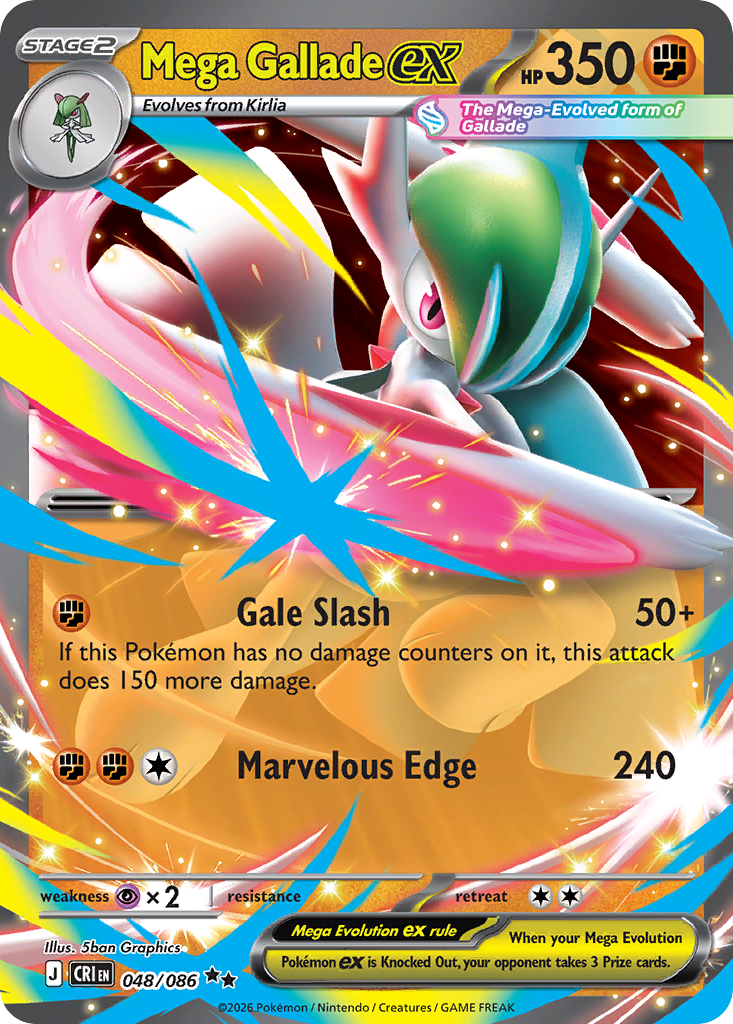 Pokemon TCG Mega Gallade ex 048/086 - Chaos Rising