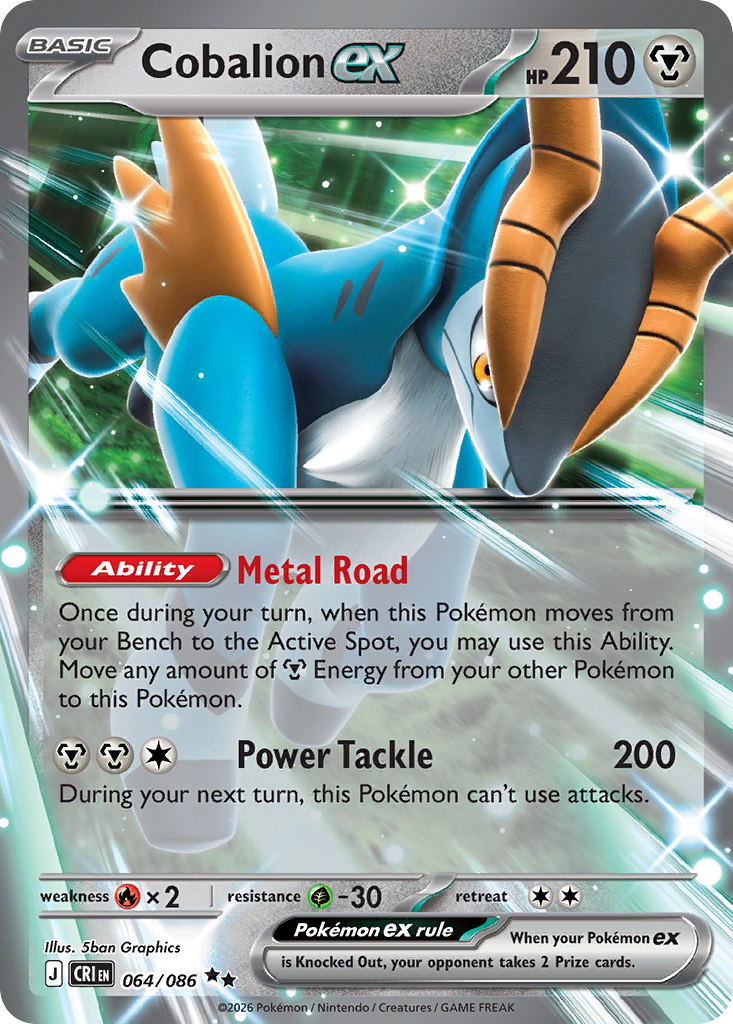 Pokemon TCG Cobalion ex 064/086 - Chaos Rising